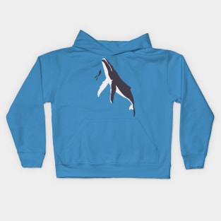 Humpback Whale and Human (clean version) Kids Hoodie